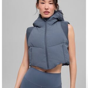 ALO Yoga Fast Lane Puffer Vest Bluestone